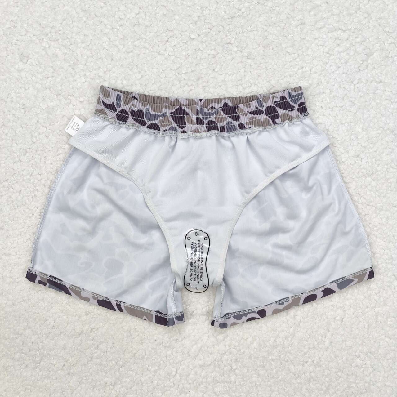 Camo Print short swim