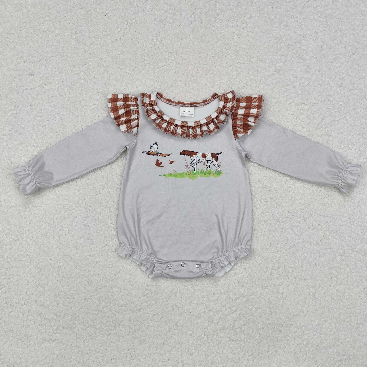 Grey Duck baby Boot Boy romper