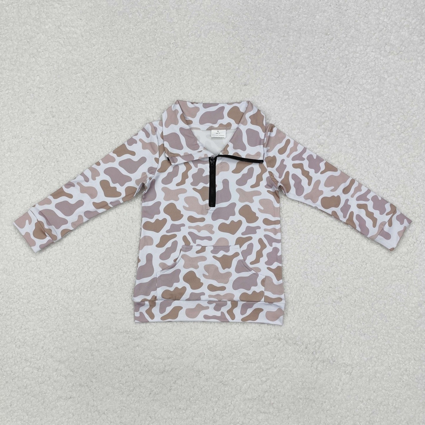 Camo print Long Sleeve Pullover