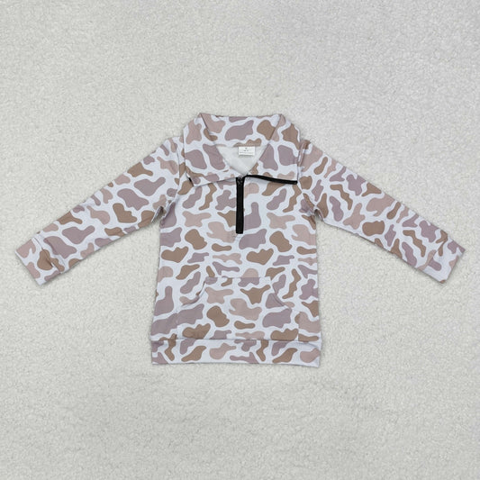 Camo print Long Sleeve Pullover
