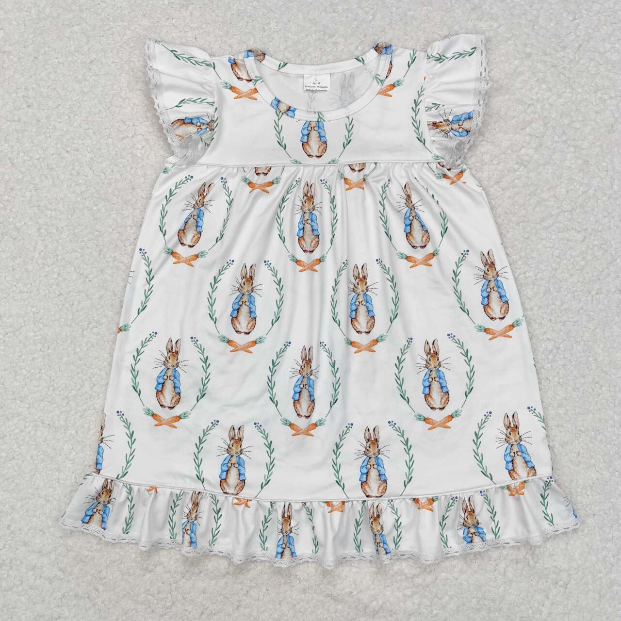 Easter Bunny print Girls dress