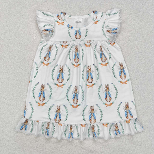 Easter Bunny print Girls dress