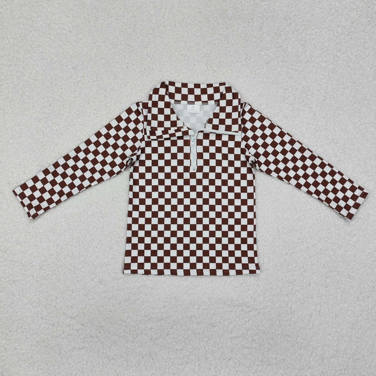 Plaid print Long Sleeve Pullover