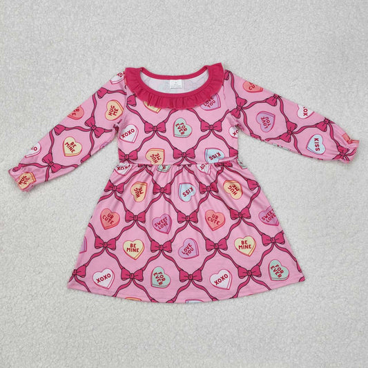 Valentineās day Pink Heart long sleeve Dress