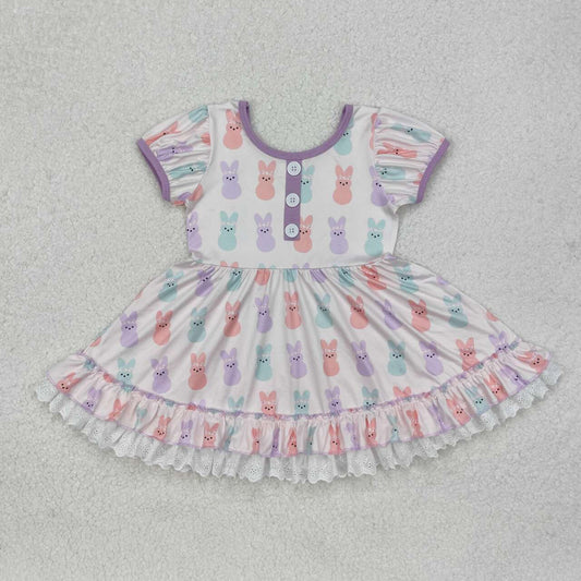 Easter Colorful Bunny Girls dress