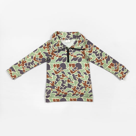 BT1042 Green camo print hoodies ( US Warehouse )
