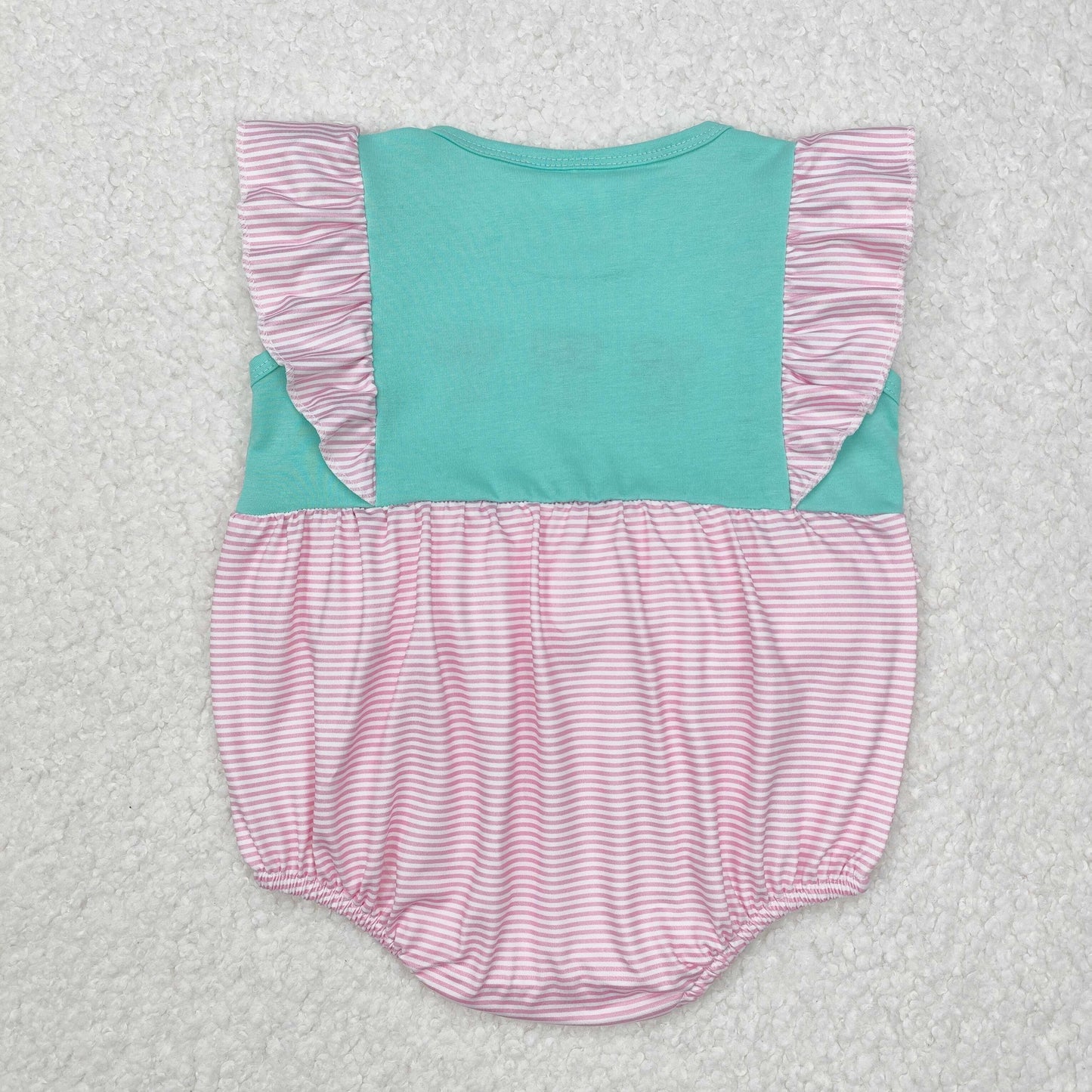 embroidery Pink girl Baby Romper