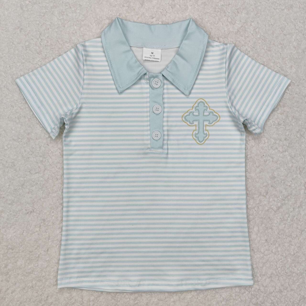 Easter striped cross short sleeve Shirt