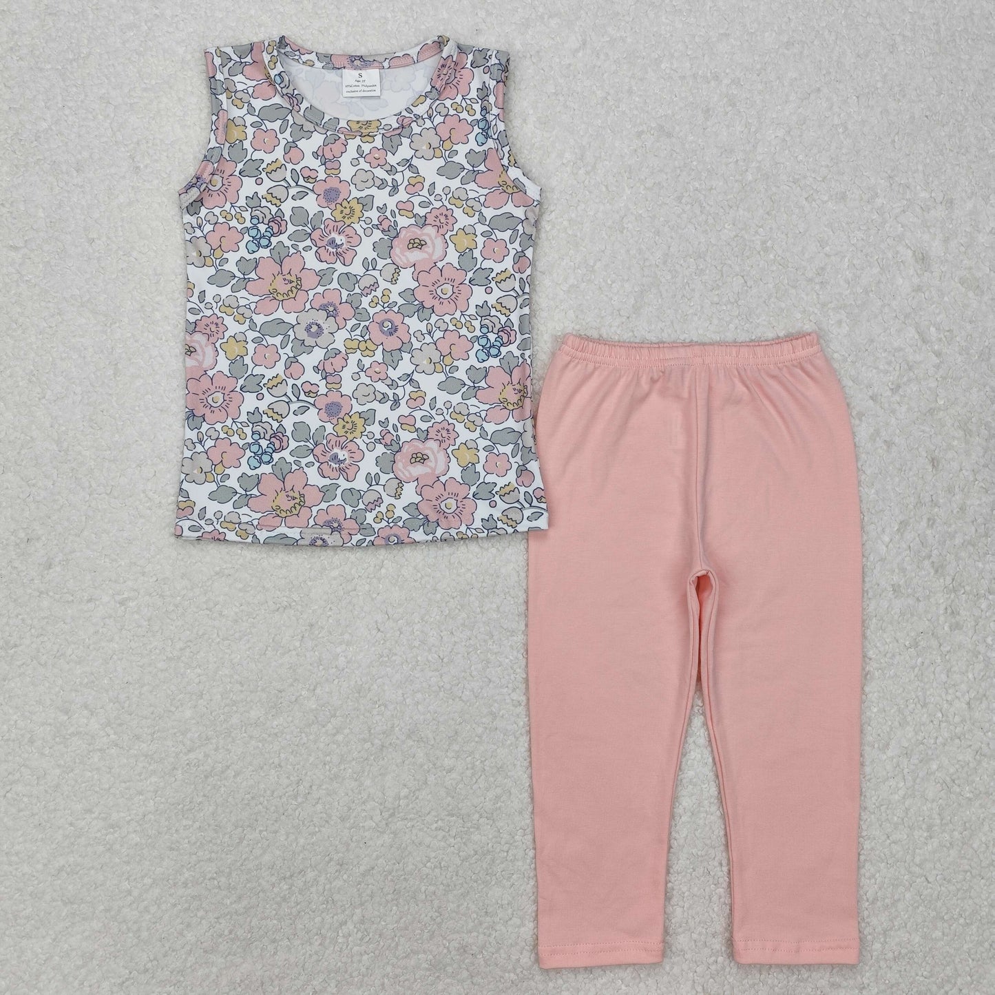 floral sleeveless Girls Set