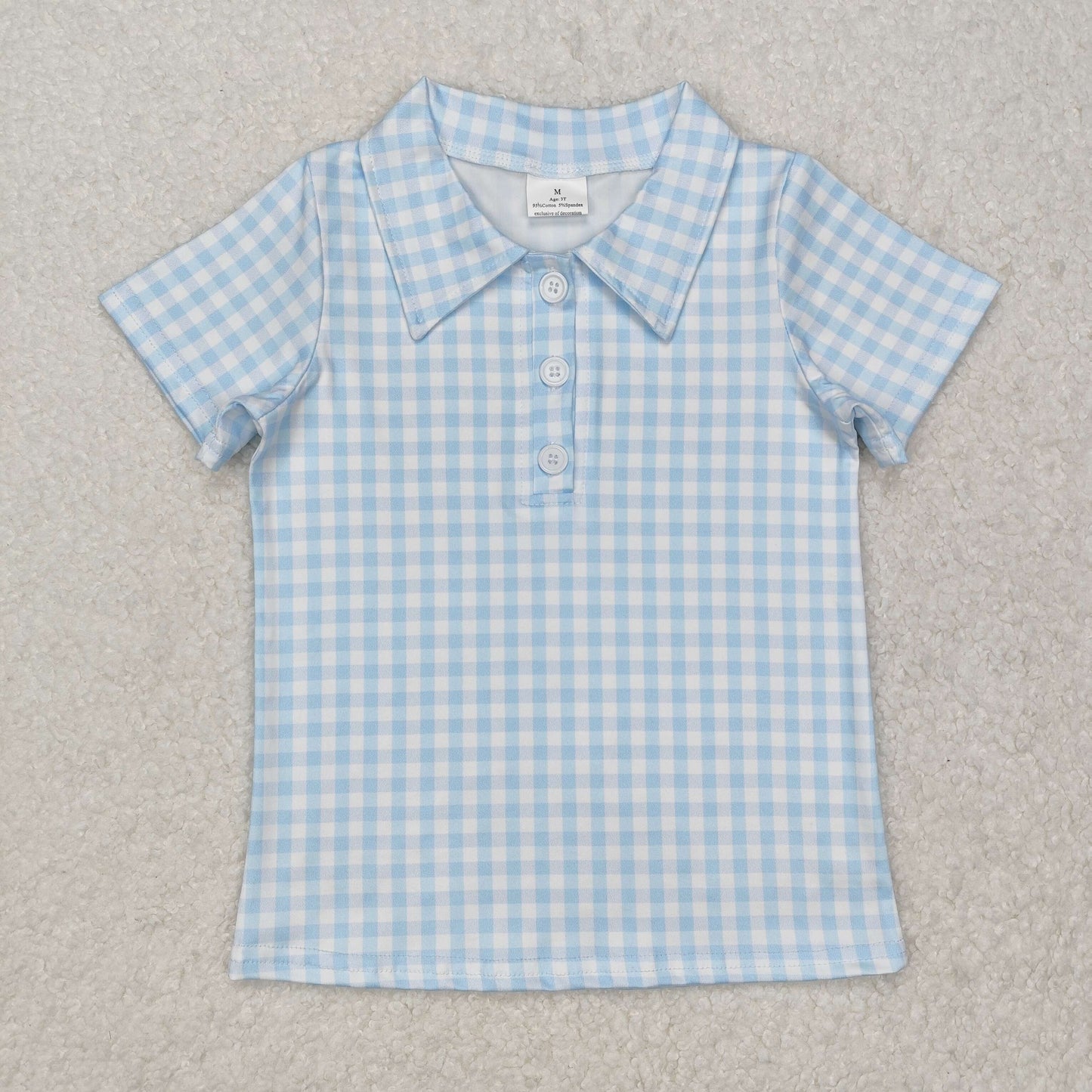 Blue Plaid short sleeve Shirt