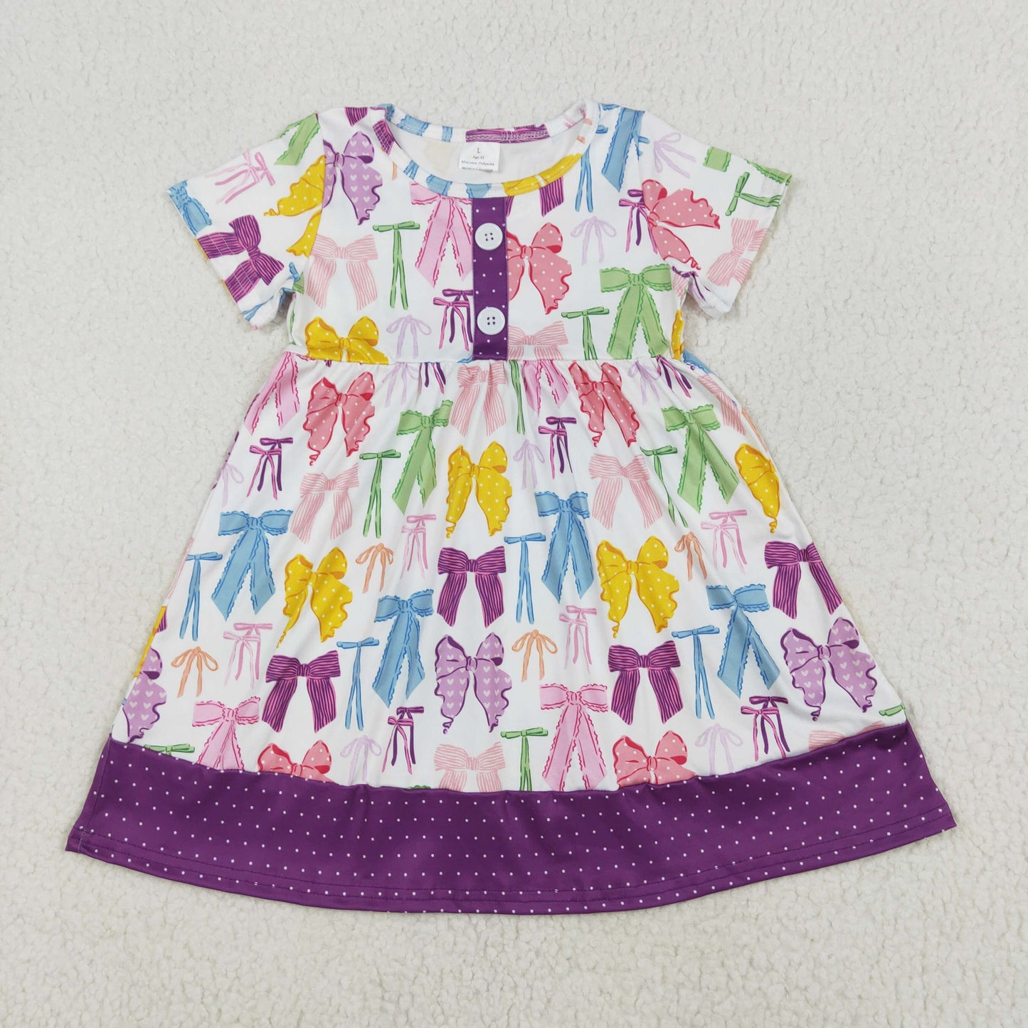 Bow print Boutique girls dress