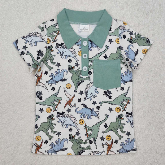 Dinosaur Print Boy Shirt