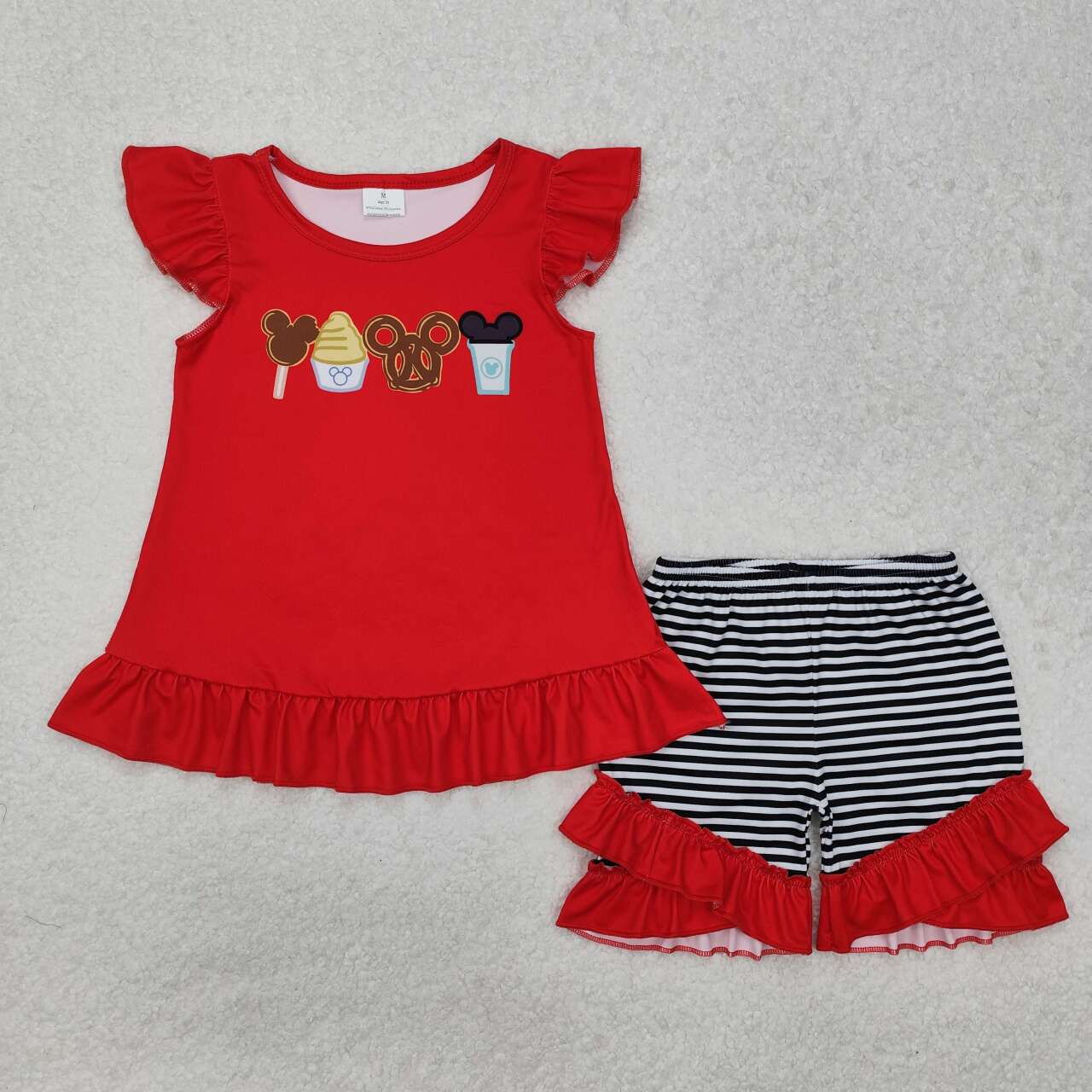ice cream Print girls Suit Summer Set