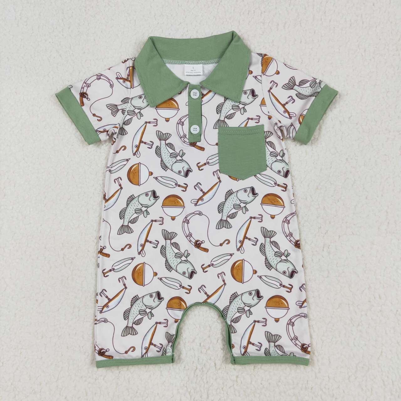 going fish print Baby Romper