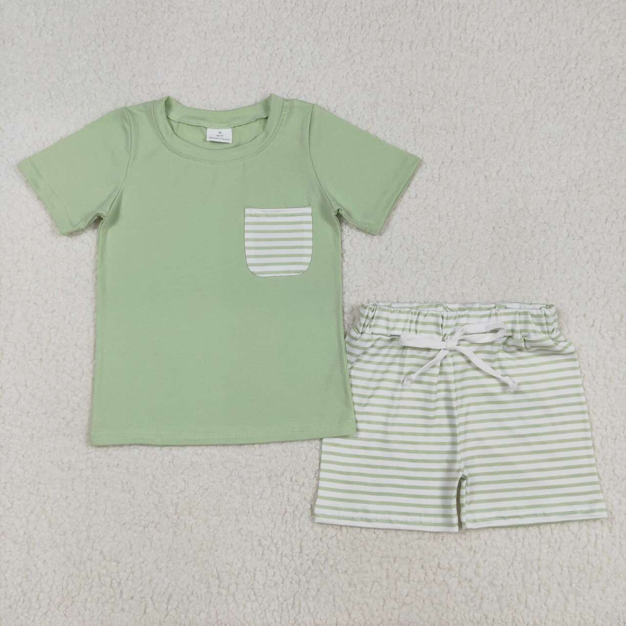 Green Stripe Boy Set
