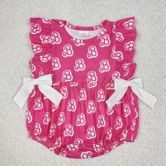 Pink letter print Baby Romper