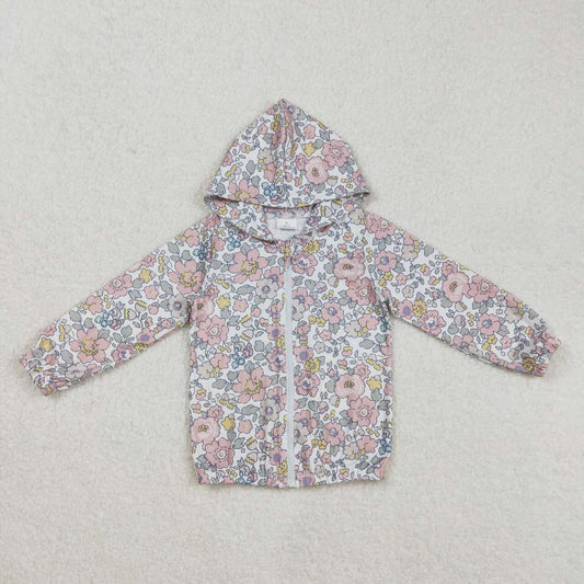 floral With Zipper Coat