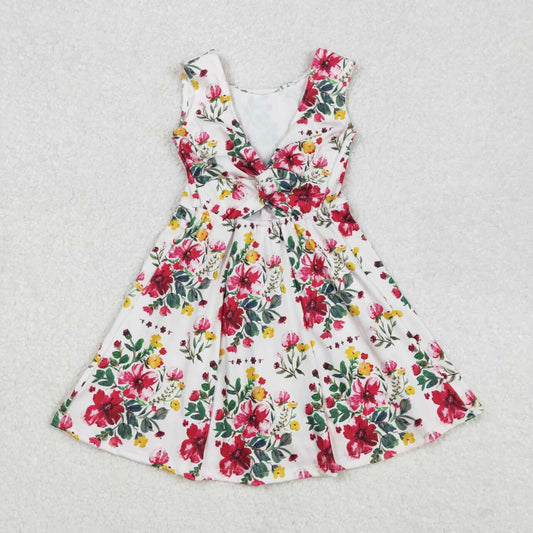 floral Print sleeveless Girls skirt