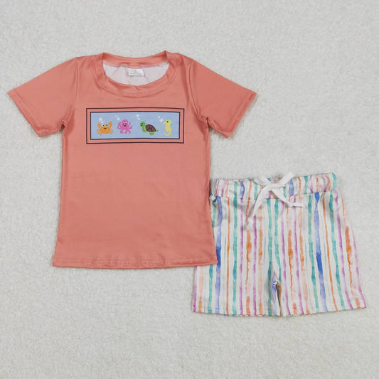 coral ocean Boy Set