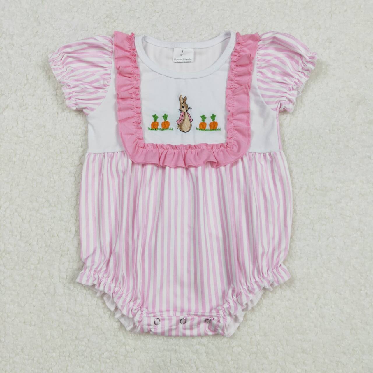 Easter Bunny embroidery Baby Romper