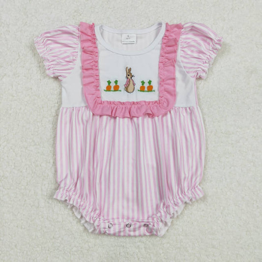Easter Bunny embroidery Baby Romper