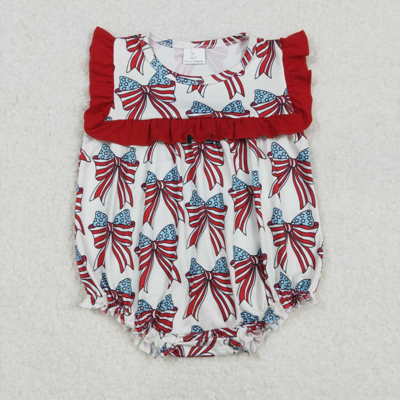 july of 4th Bow Baby Romper