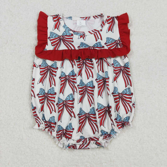 july of 4th Bow Baby Romper