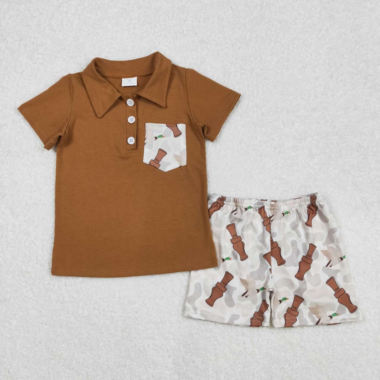 camo duck Short sleeve Boy Set