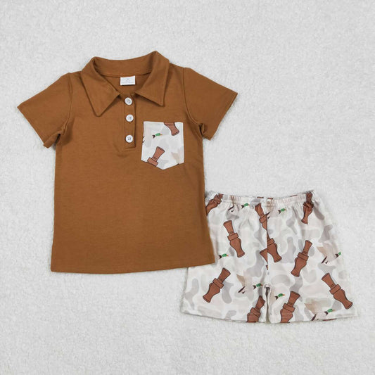 camo duck Short sleeve Boy Set