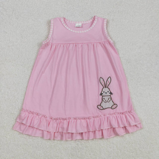 Easter embroidery Bunny sleeveless dresses