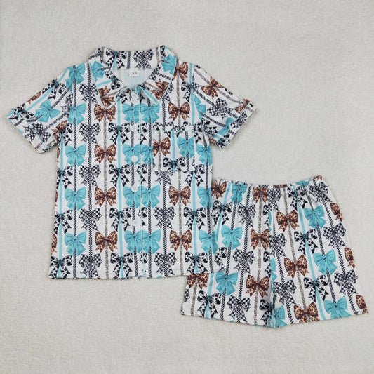 Adult Leopard Bow short pajamas