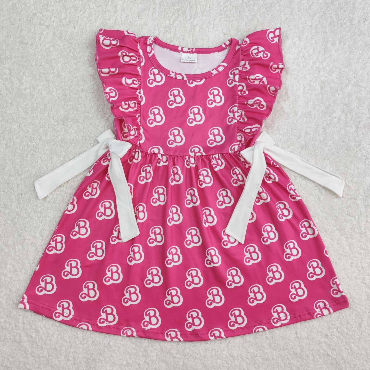 Pink Letter print Boutique girls dress