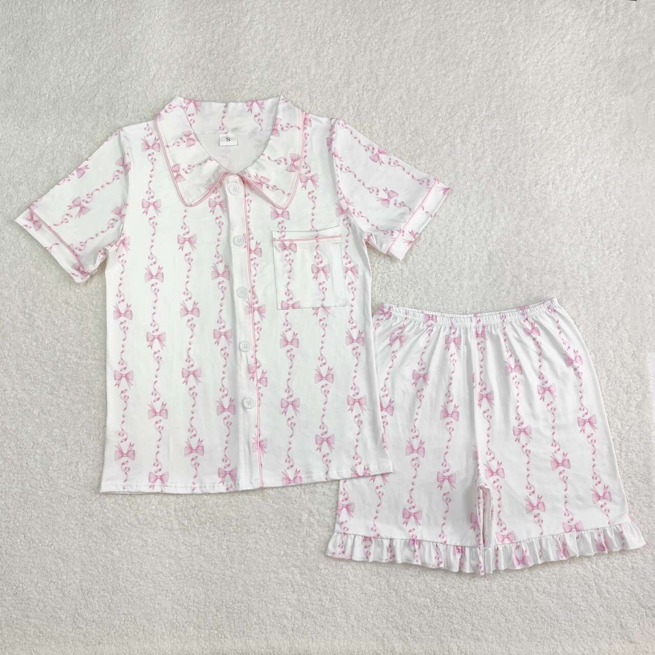 Adult Bow Print short pajamas
