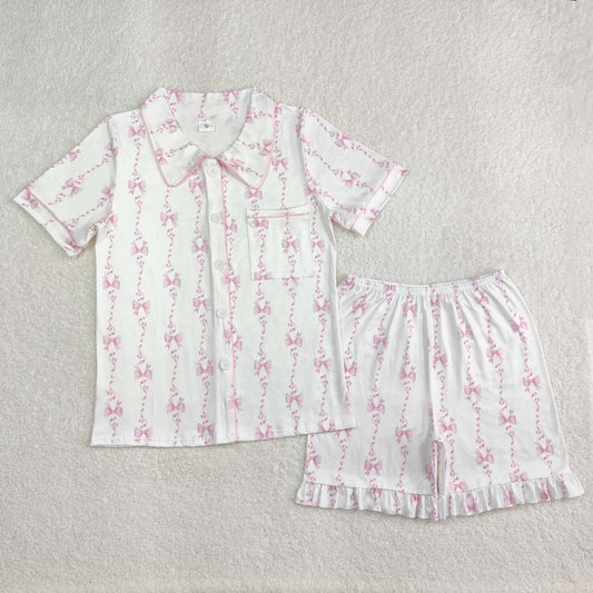 Adult Bow Print short pajamas