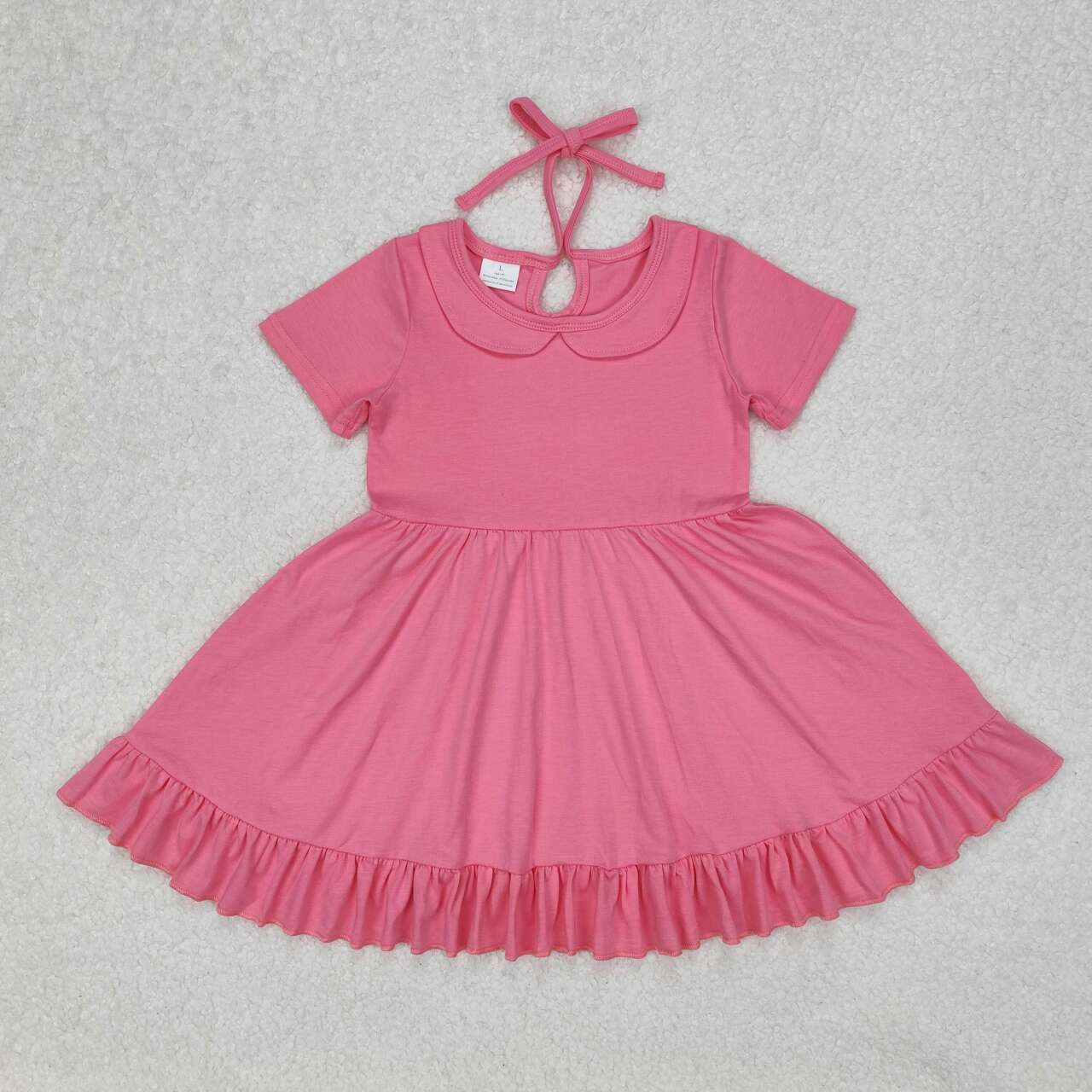 Hot Pink short sleeve Girls dress