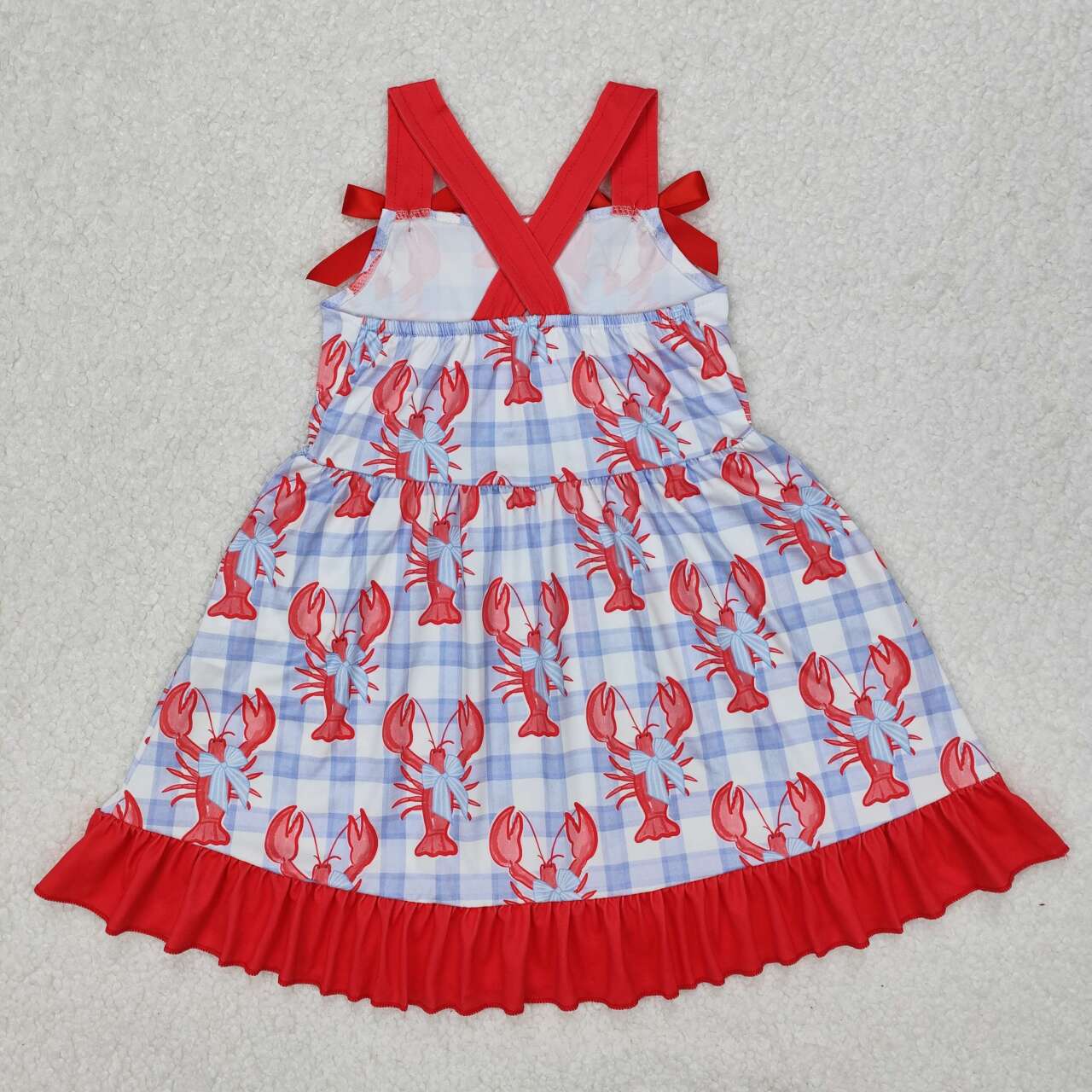 lobster plaid Girls dress