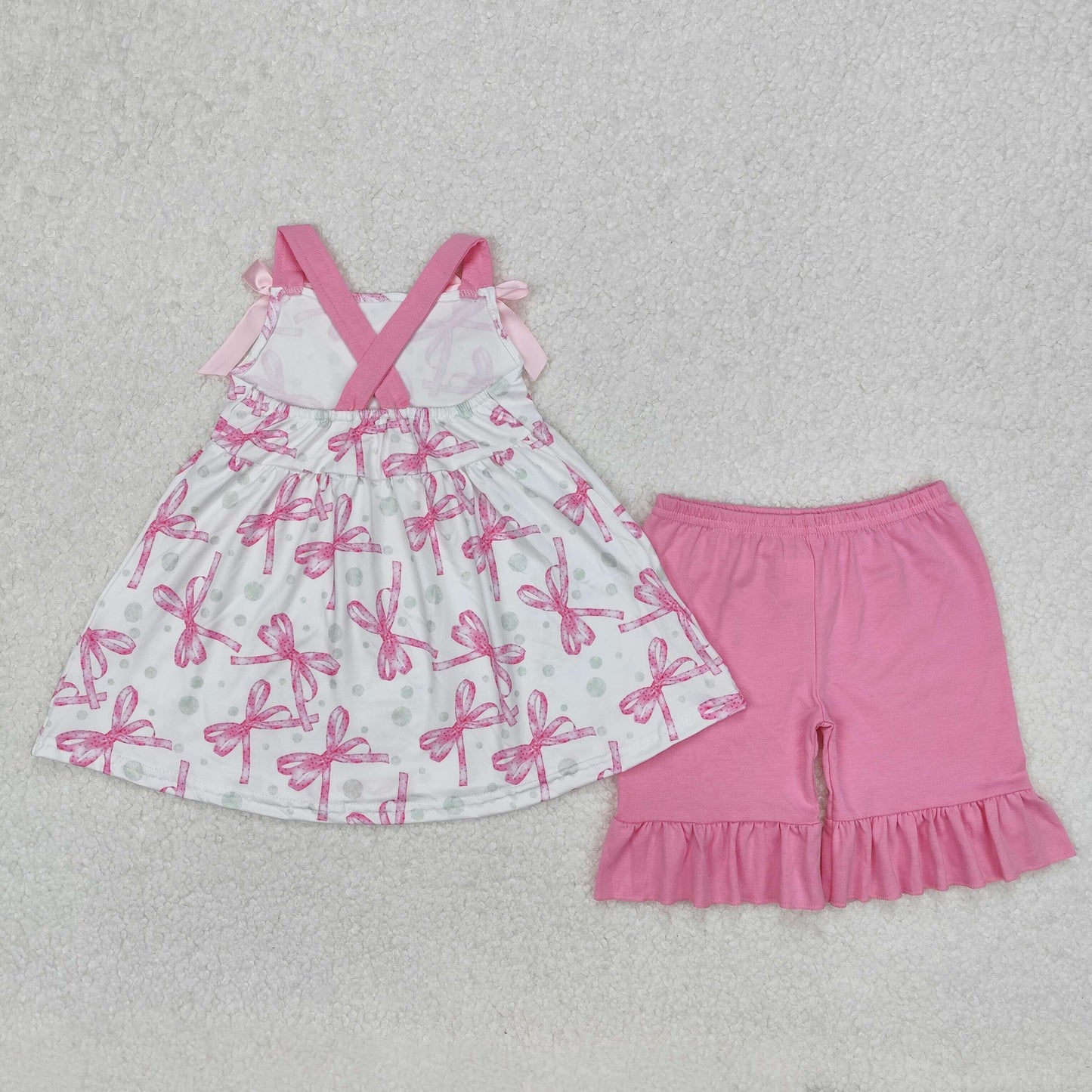 Pink Bow Suit Summer Set