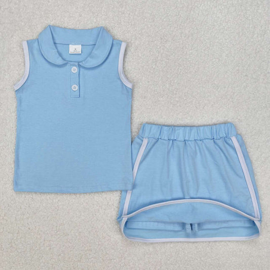 Blue sleeveless Summer Set