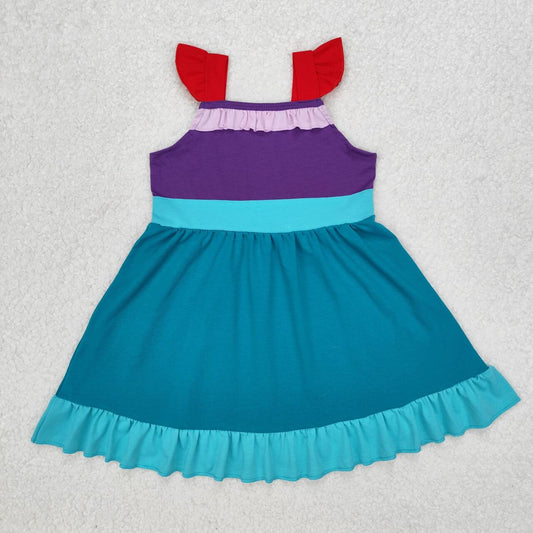 Blue flutter Girls dress