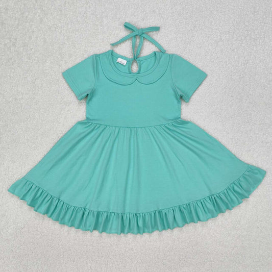 light Green short sleeve Girls dress
