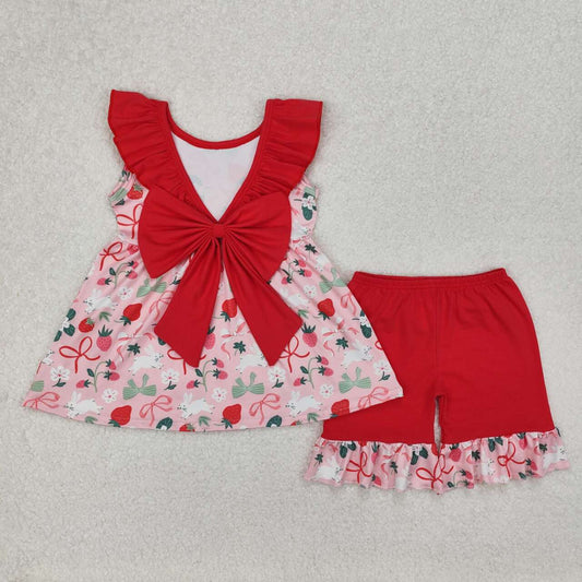 strawberry girls Suit Summer Set