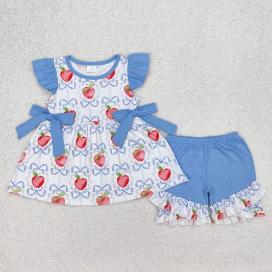 strawberry Bow girls Suit Summer Set