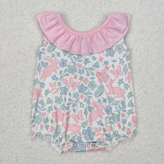 Pink floral Baby Romper