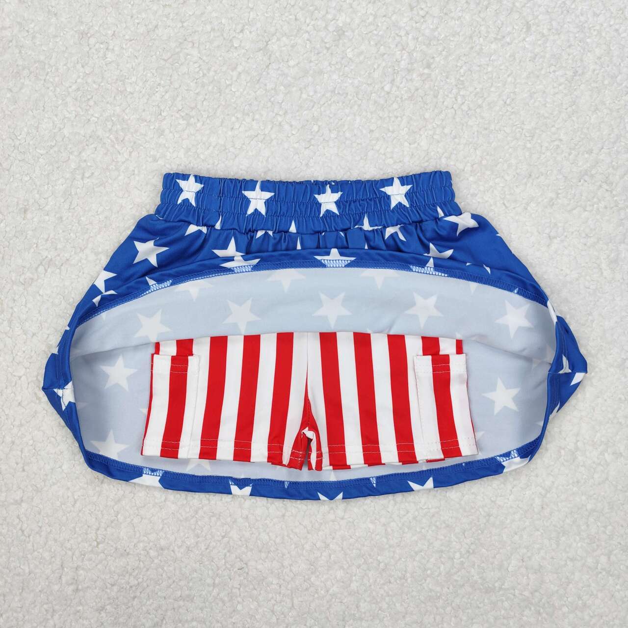 July of 4th Stripe print short skirt