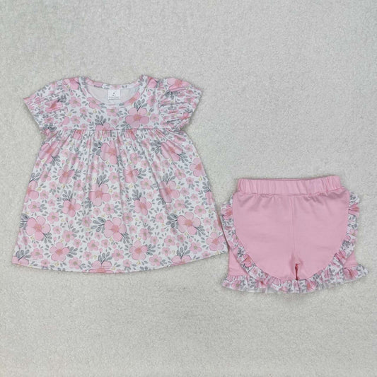 floral girls Suit Summer Set