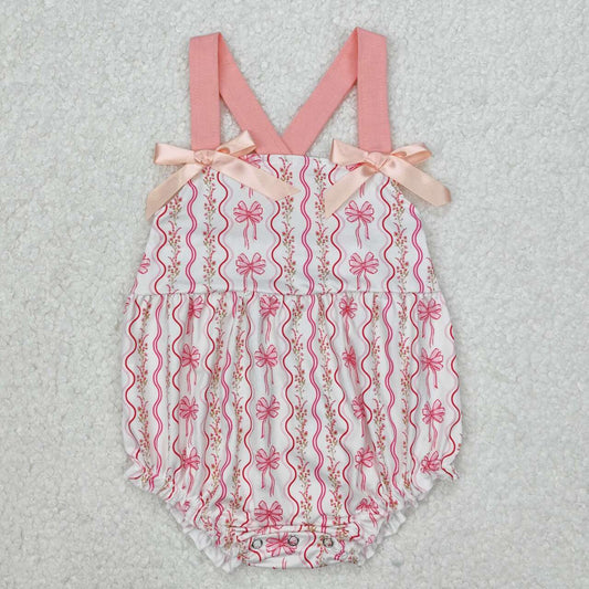 Bow Print Baby Romper