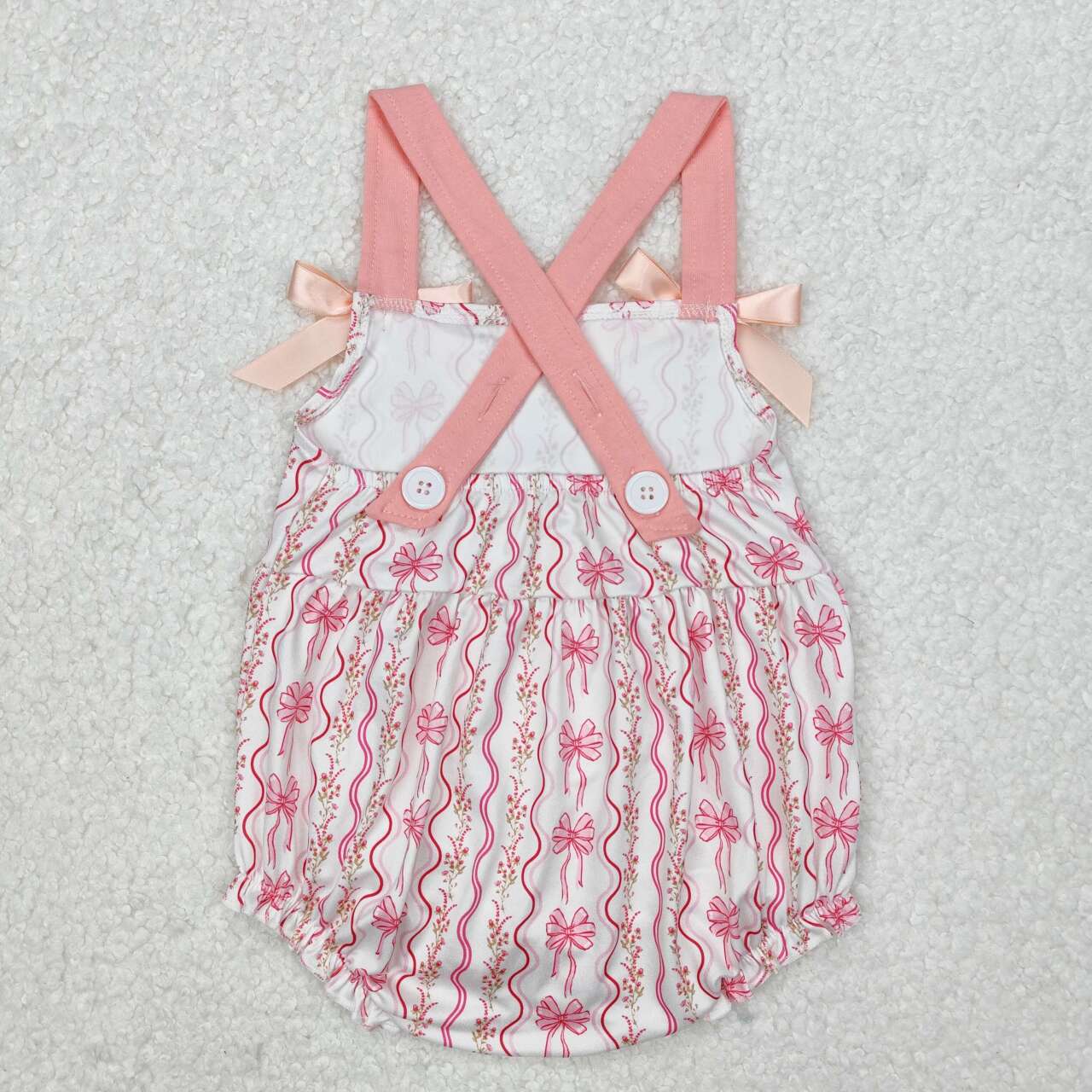 Bow Print Baby Romper