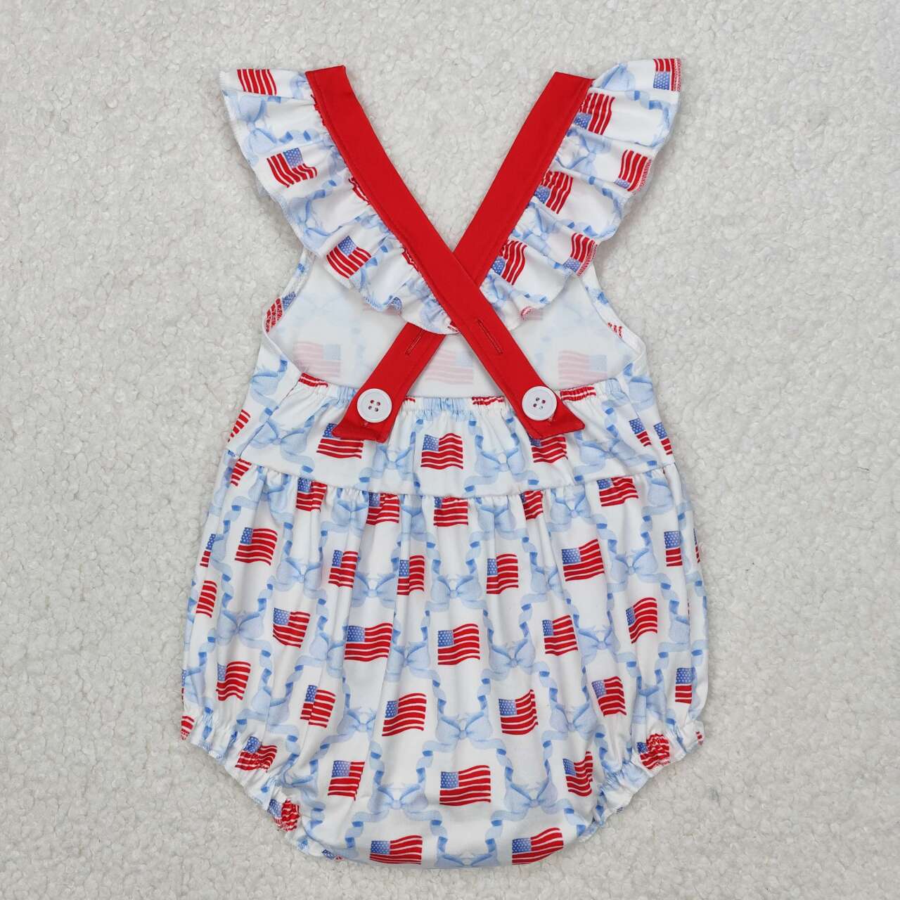 july of 4th flag Print Baby Romper