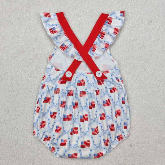 july of 4th flag Print Baby Romper