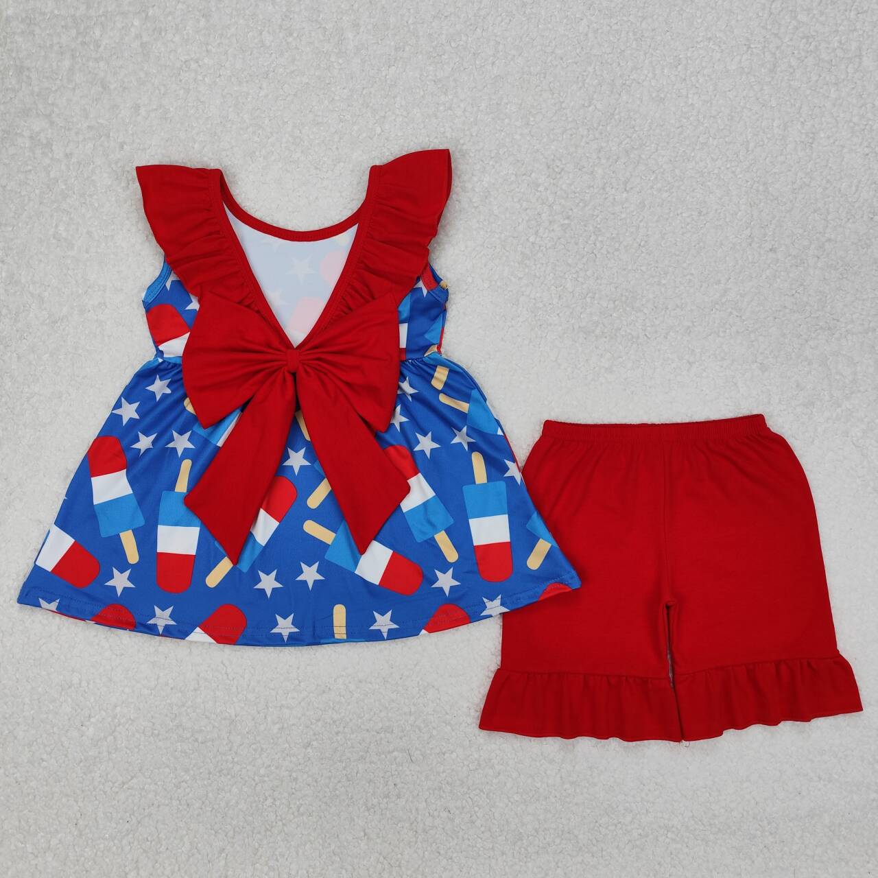july of 4th blue popsicle Girls Set